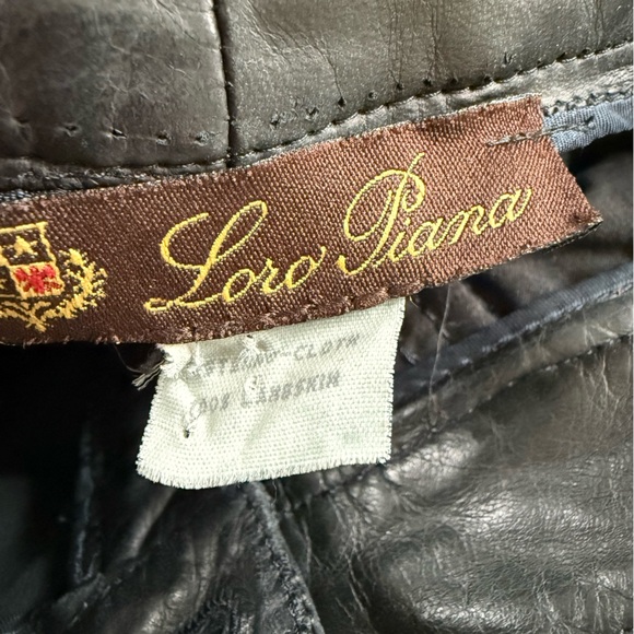 Loro Piana Black Lambskin Leather Pants - Picture 3 of 4